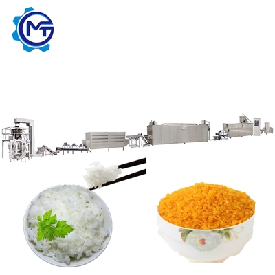 एक्सट्रूज़न फोर्टिफाइड कृत्रिम चावल बनाने की मशीन स्टेनलेस स्टील 304 या 201