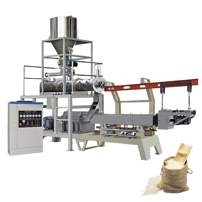 सीई आईएसओ कृत्रिम चावल उत्पादन लाइन एक्सट्रूडर मशीन 100 किग्रा / घंटा