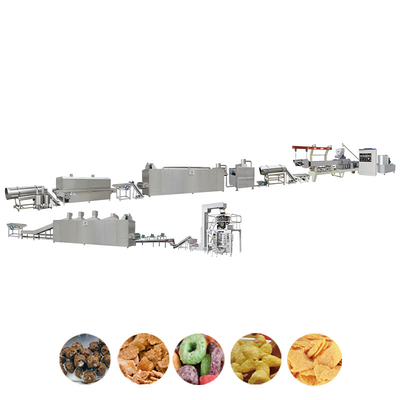 खाद्य ग्रेड एसएस 201 2 डी 3 डी मकई पफ एक्सट्रूडर मशीन डबल स्क्रू